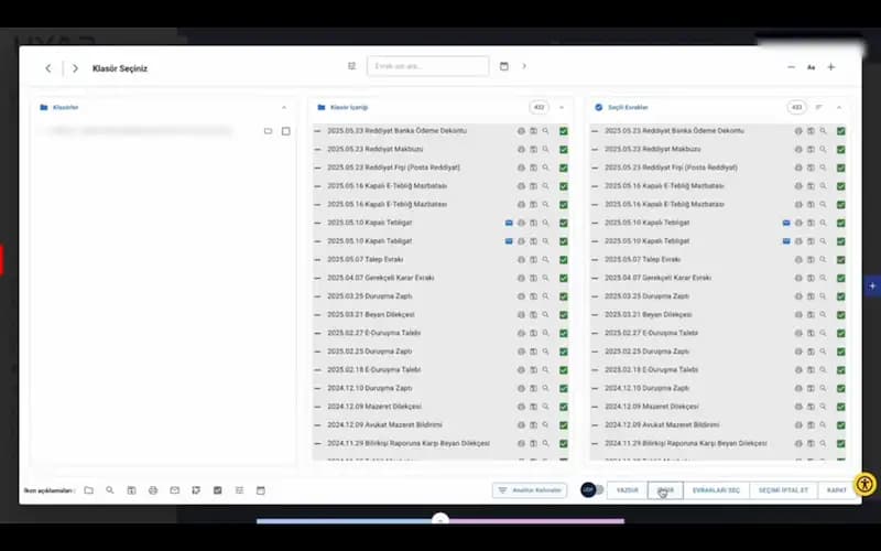 Uyap Asistan, toplu evrak indirme animasyonu