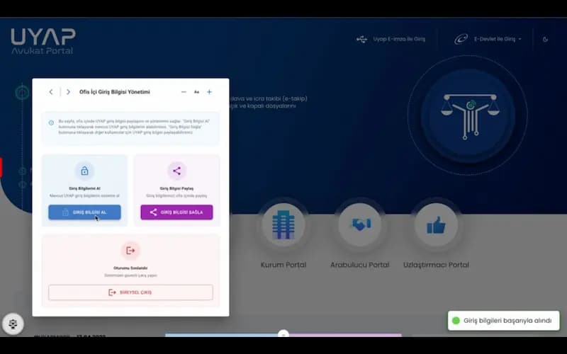 Çoklu Giriş özelliği ile UYAP'a sınırsız erişim animasyonu